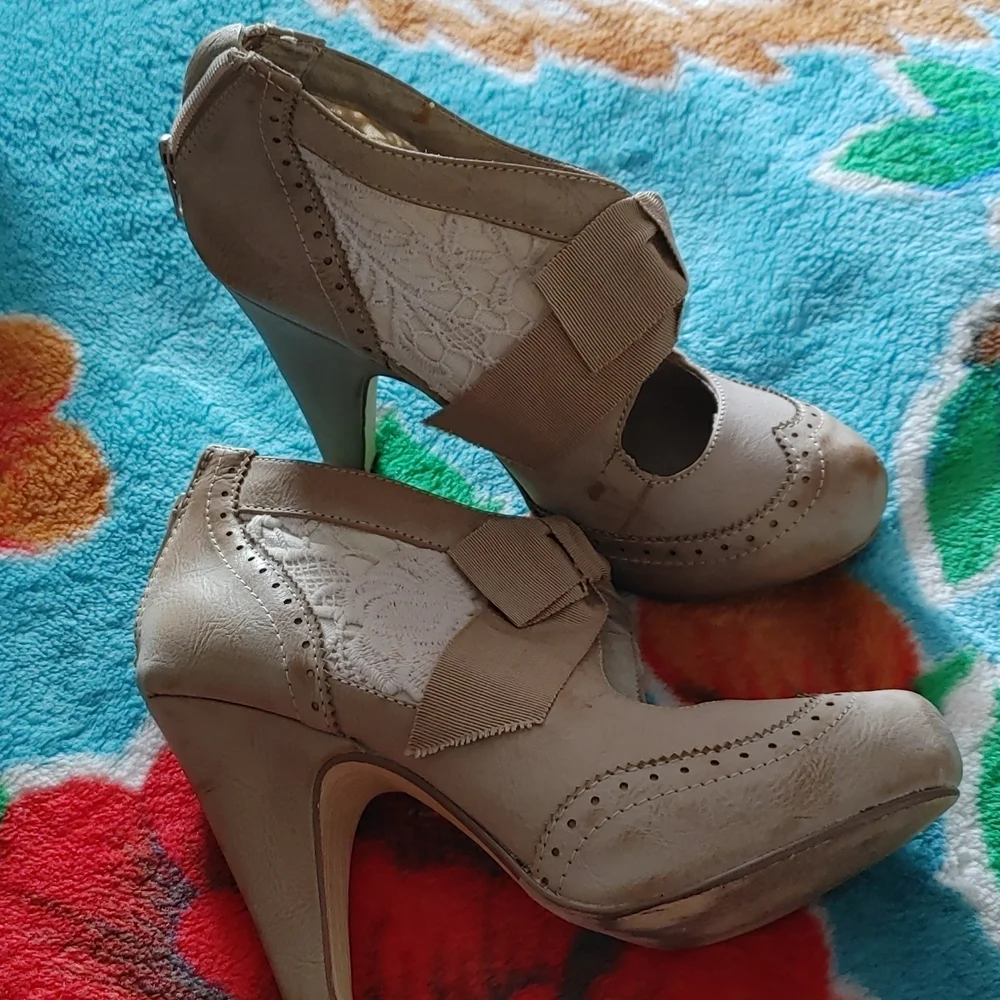 Distressed Mary Jane Bootie - Picture 1 of 4